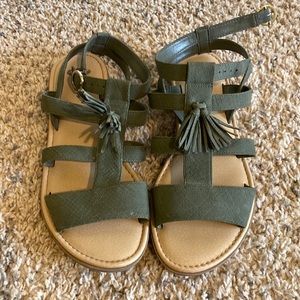 Dr scholls size 9 hunter green sandals